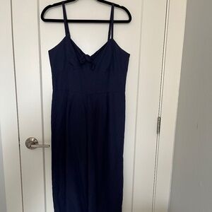 Navy Linen J Crew Jumpsuit
